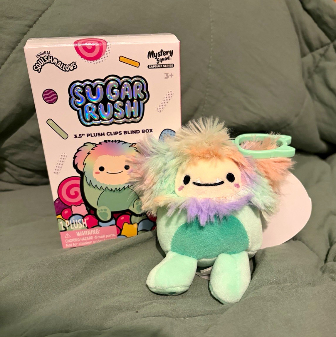 Squishmallows IRA Bigfoot 3.5” Sugar Rush Mystery Clip House NYC Exclusive NWT