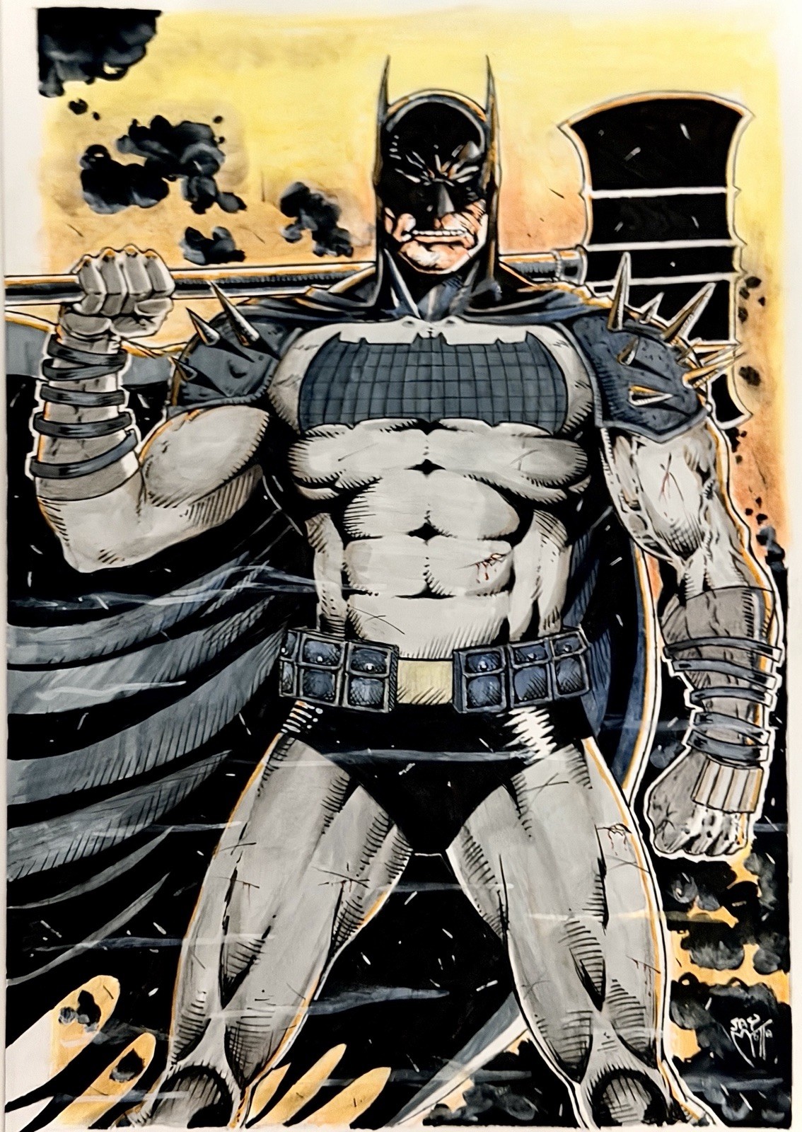 Absolute Batman - 9x12 Full Color Original Art by Jay Motta w/COA - NOT a Print