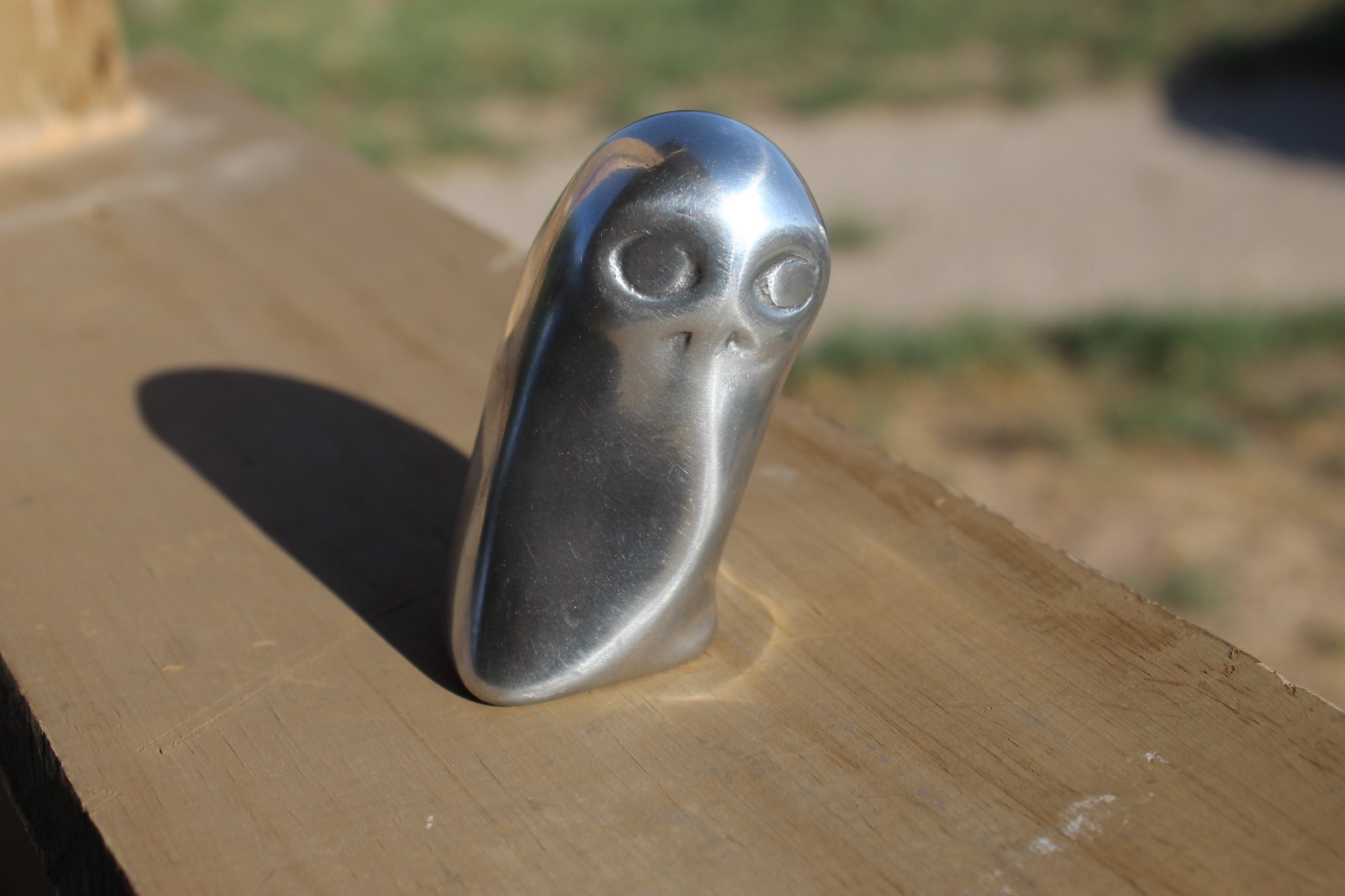 Vintage Hoselton polished Aluminum Owl sculpture mid century modern