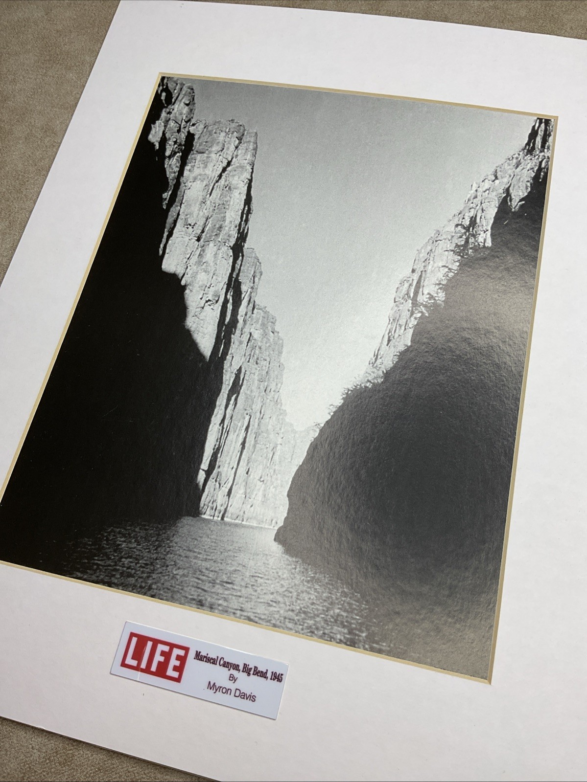 Myron Davis 1945 Big Bend Mariscal Canyon LIFE Magazine Framed Photo Print 11x13