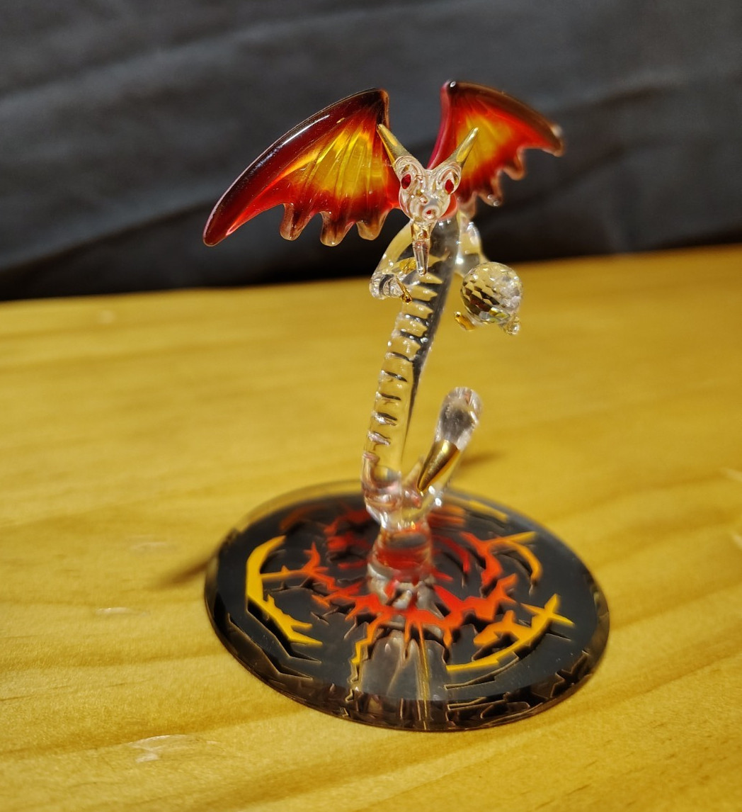 Glass Baron Crystal Fury Handmade Fantasy Dragon Glass Figurine Statue