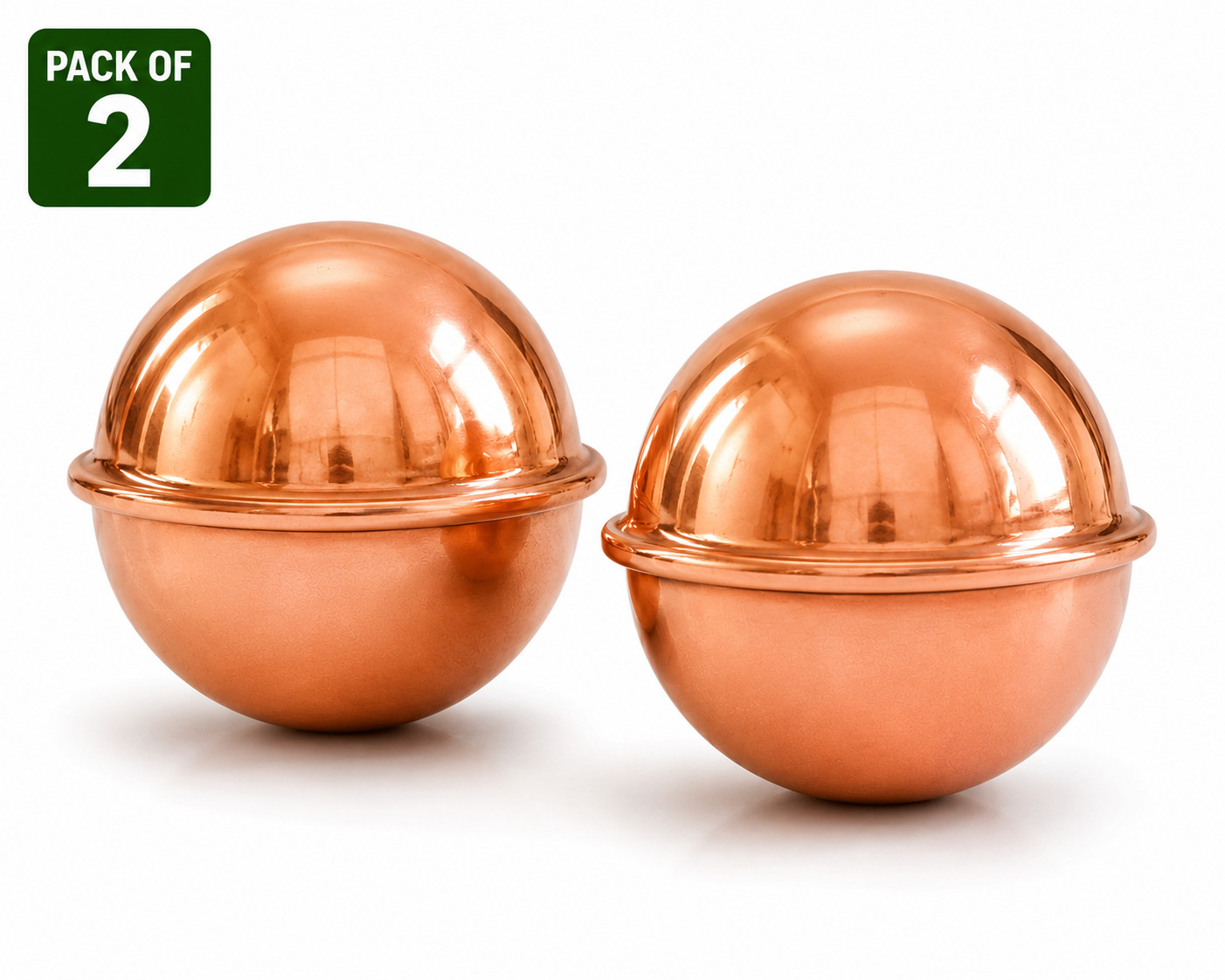 2 Ayurvedic Copper Balls for Water Purification 100% Pure Copper Kills Bacteria