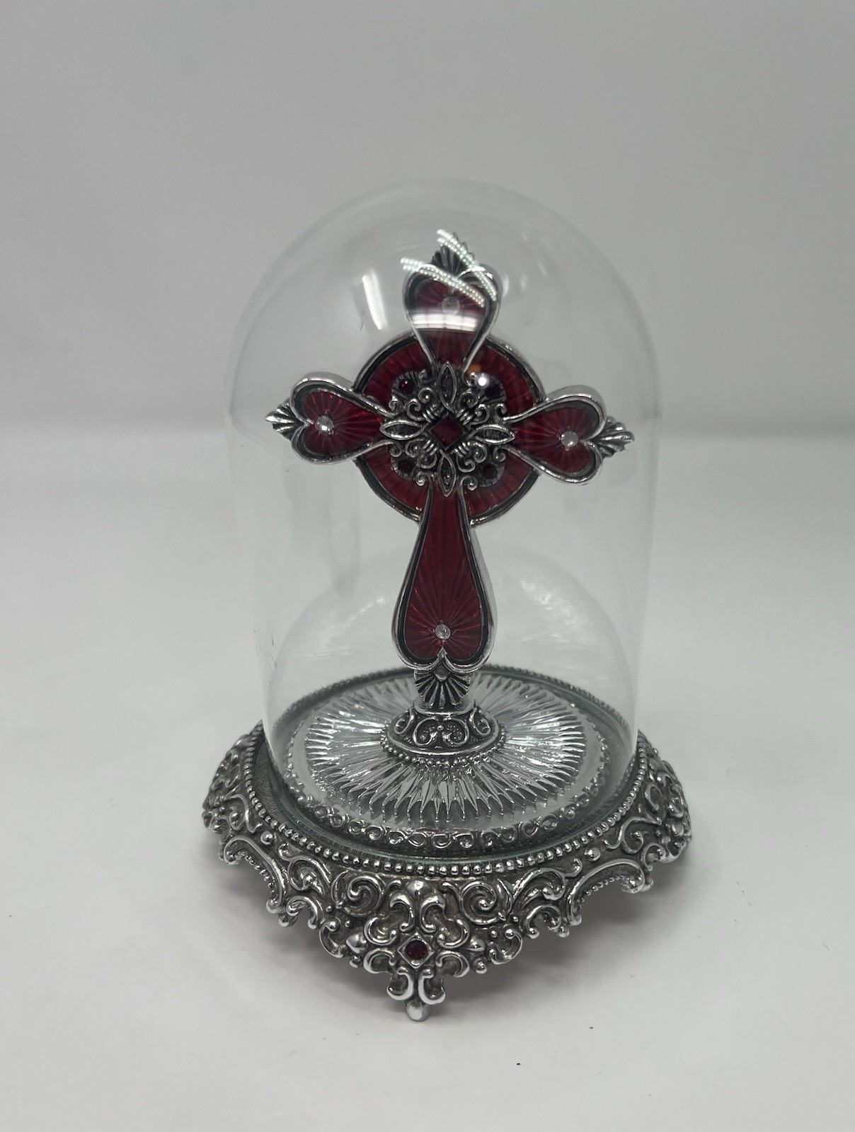 The Franklin Mint Sacred Cross Bell Jar Fratelli Coppini Limited Edition Figure