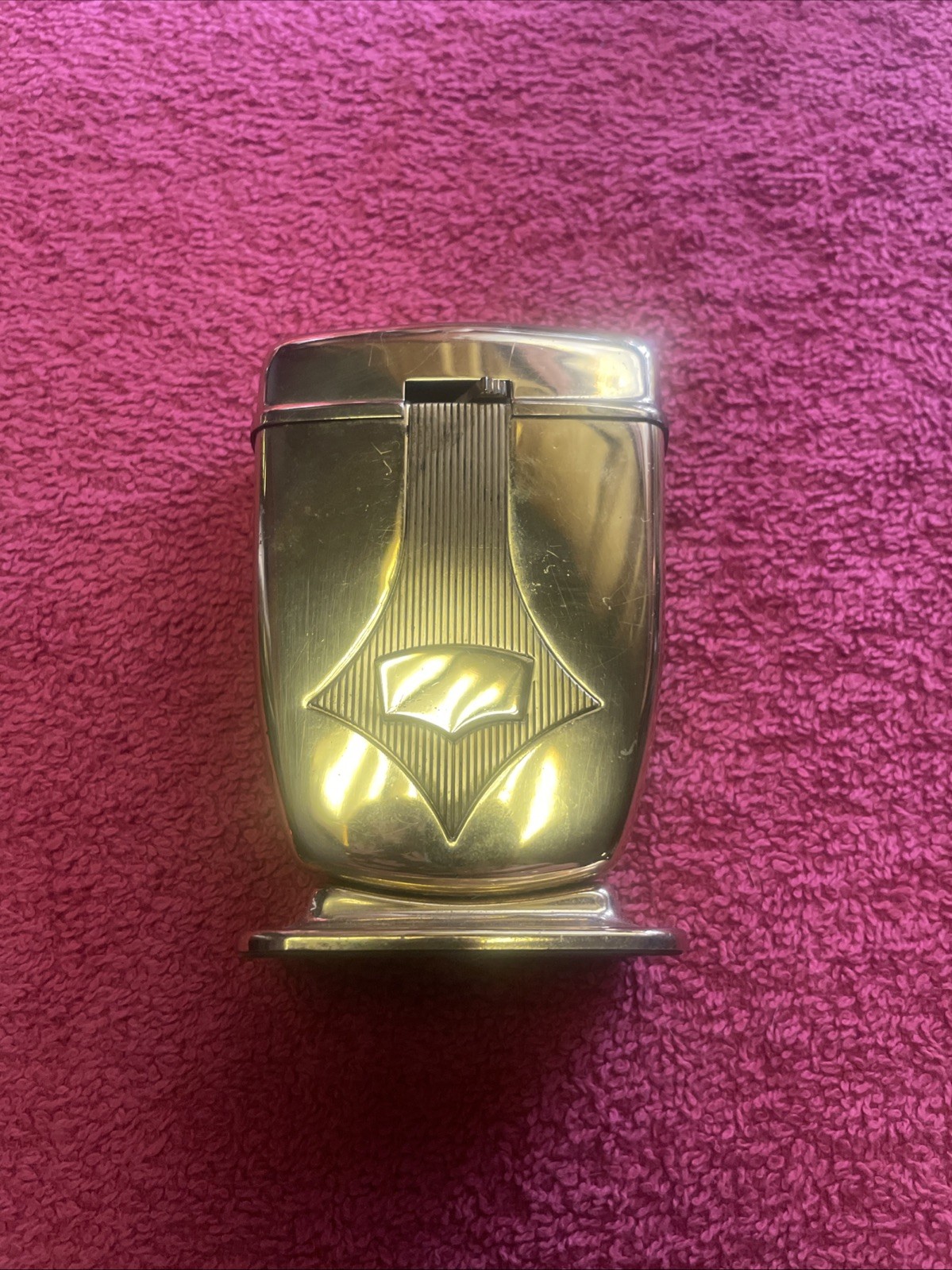 Vintage CASE SWISS Table Lighter Gold Made In Switzerland Unique Antique RARE