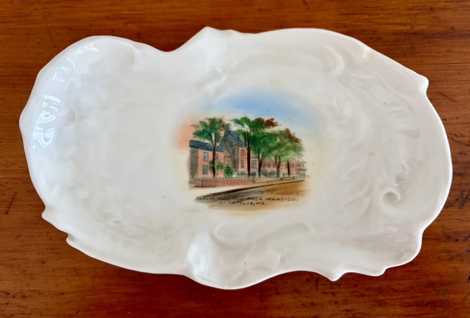 Carvel Hall Paca House Mansion Annapolis Souvenir TRINKET Chance Jeweler DRESDEN