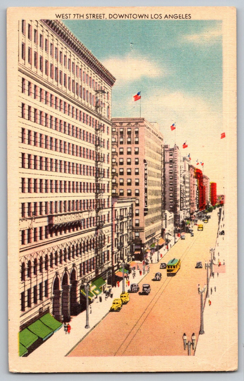 Postcard - West 7th Street, Downtown Los Angeles