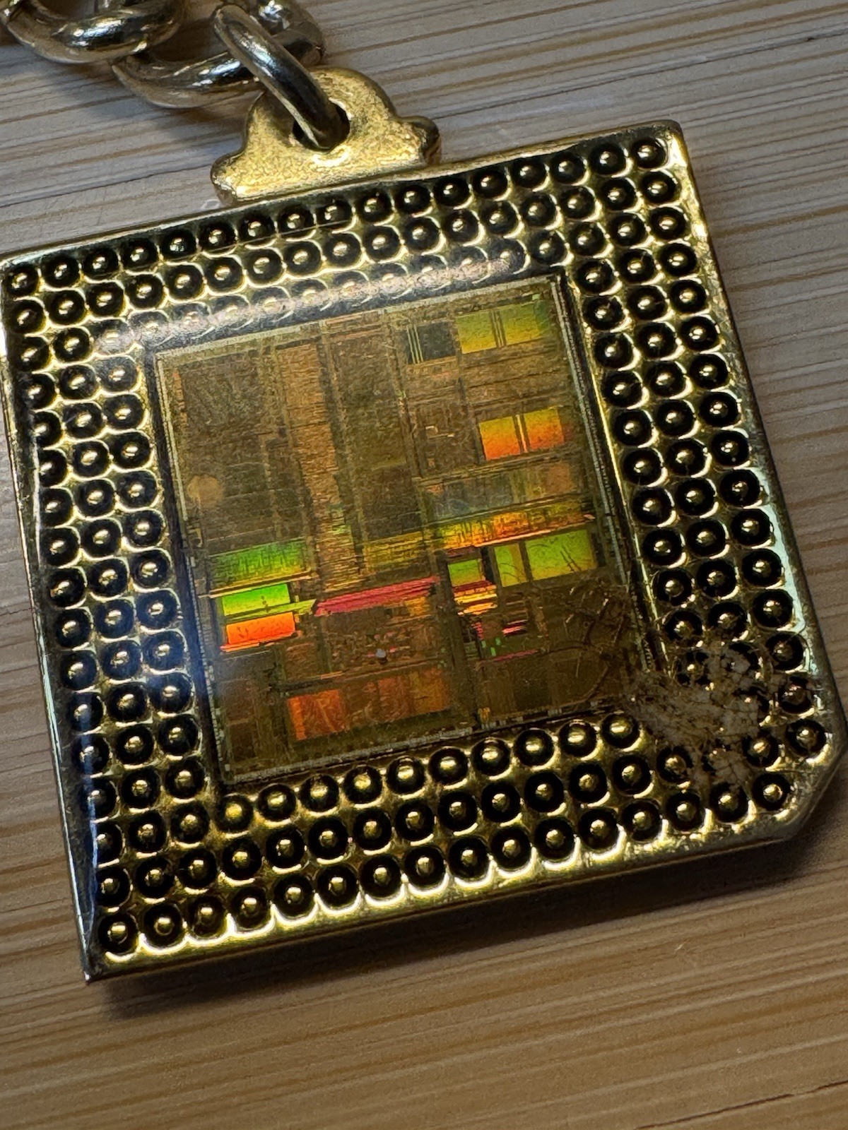 Intel Pentium Processor CPU Keychain - large die - Gorgeous