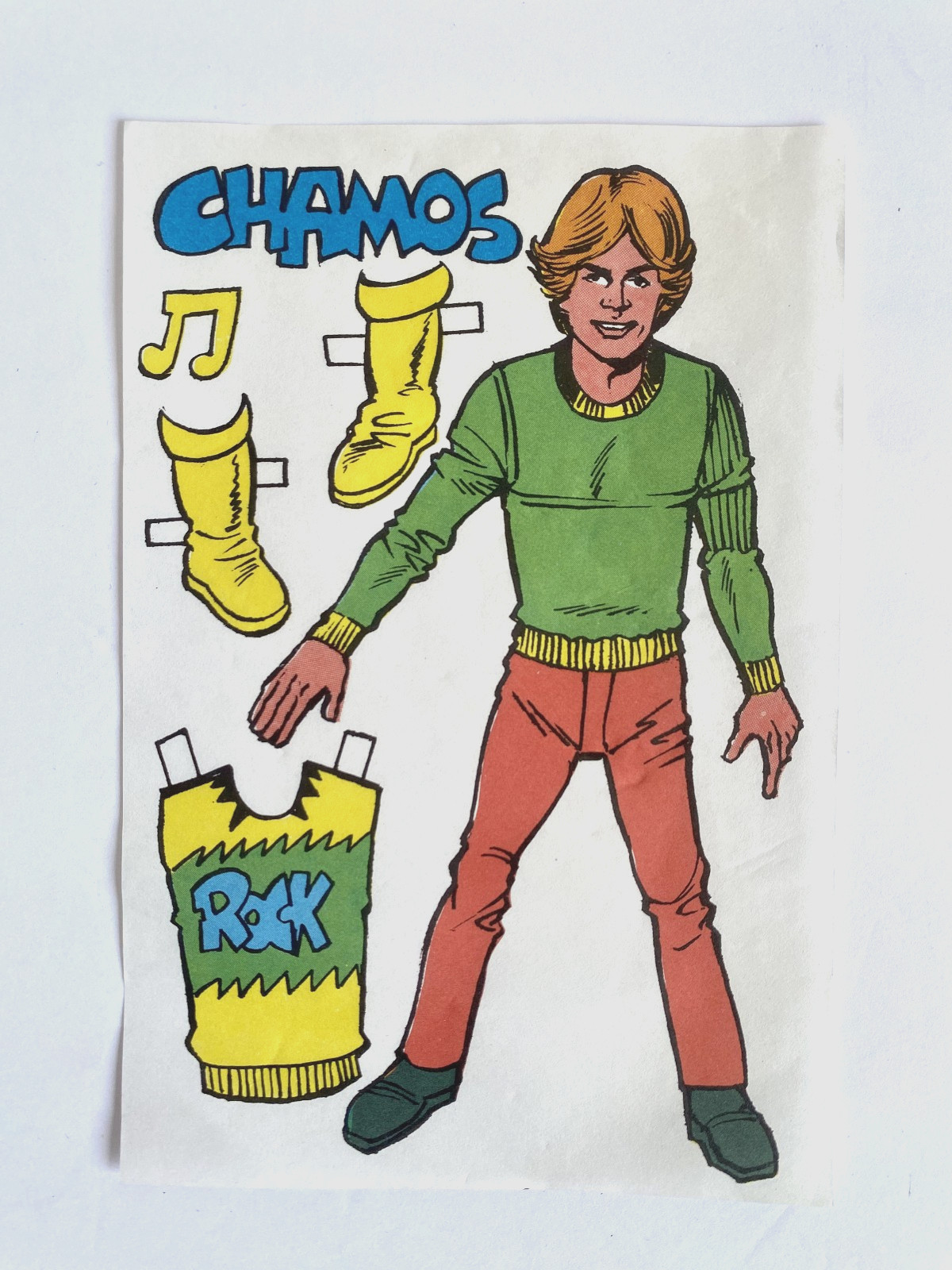 Vintage Los Chamos Cartoon Art Print Venezuelan Boy Band Latin Pop Group Mexico