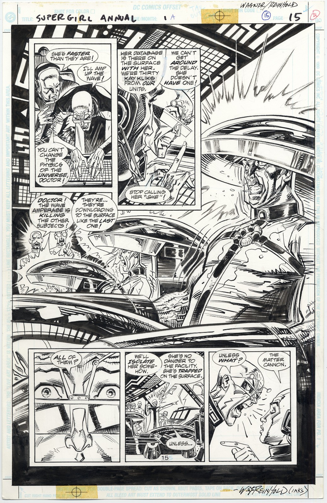 SUPERGIRL ANNUAL#1 p.15 1996  by RON WAGNER & BILL REINHOLD DC Comics