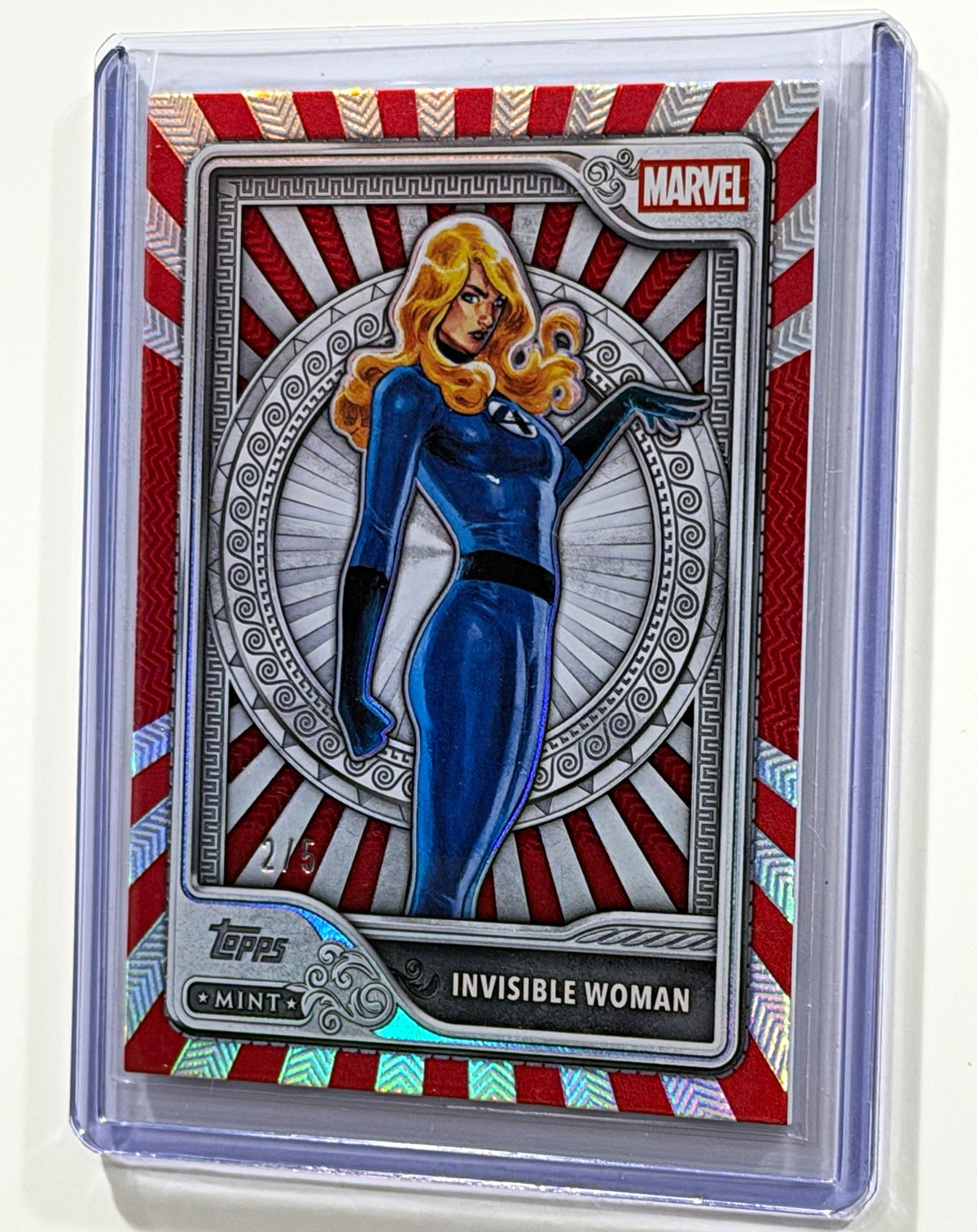Topps 2026 Mint Marvel Invisible Woman Silver Card #74 Red 2/5