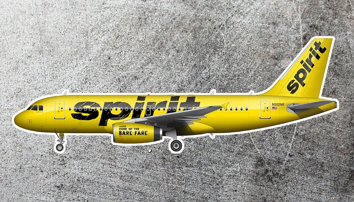 Spirit Airlines Plane Sticker 6
