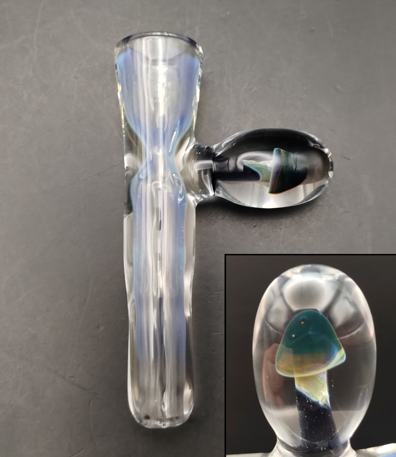 Extra Thick Glass Mushroom Chillum - Handmade in USA Subconscious Design Extra Thick Glass Mushroom Chillum - Handmade in USA Subconscious Design