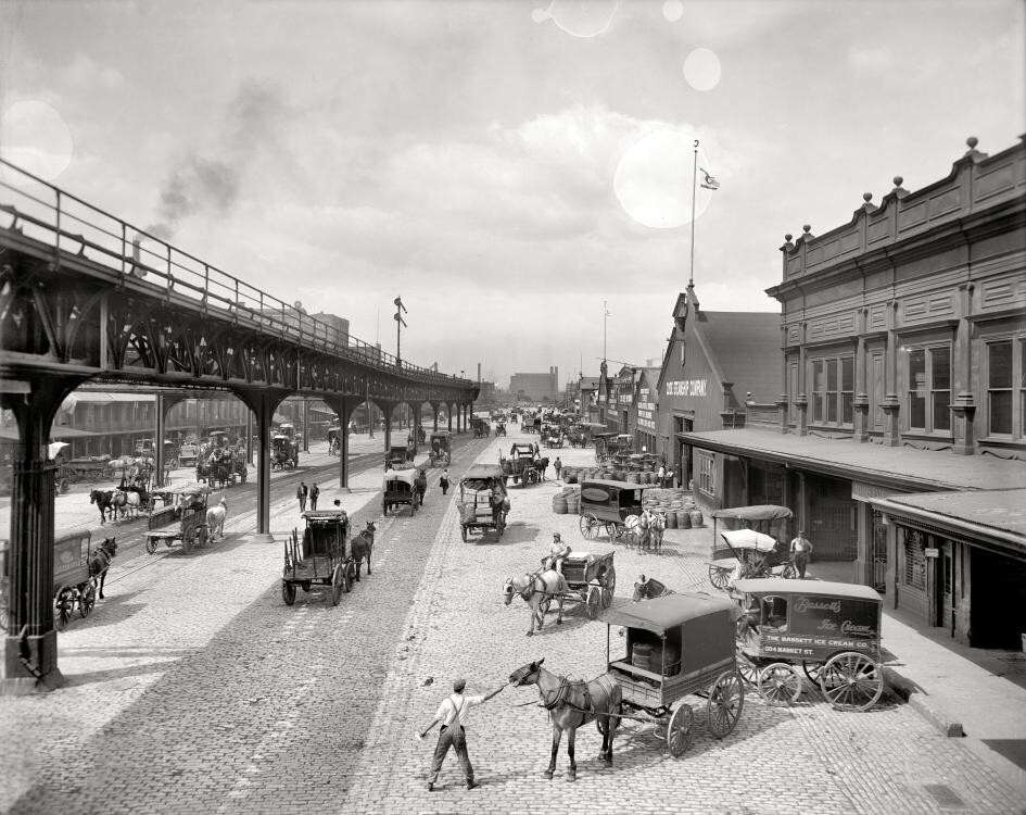 Photo Vintage Old Philly Philadelphia circa 1908. Delaware Avenue Photo Vintage Old Philly Philadelphia circa 1908. Delaware Avenue