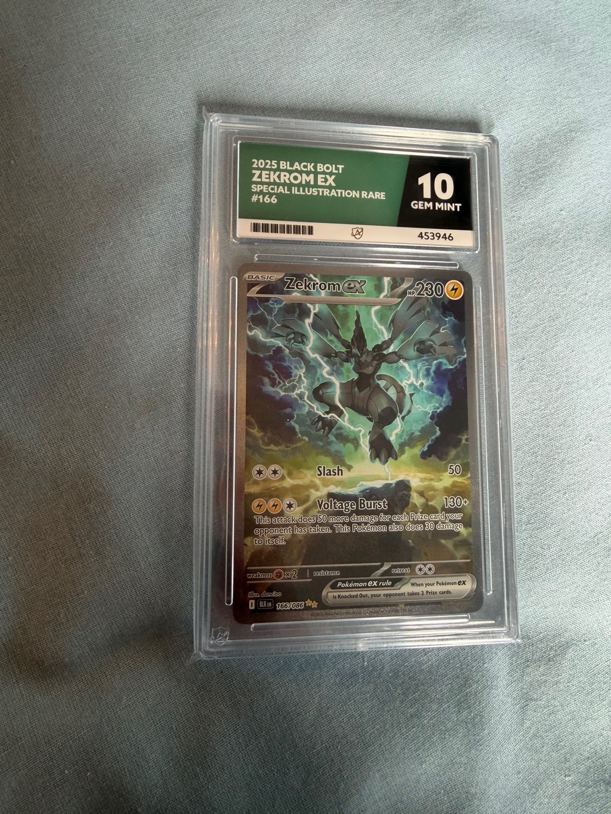 Zekrom EX 166/086 ACE Black Bolt Pokemon ACE 10 Gem Mint