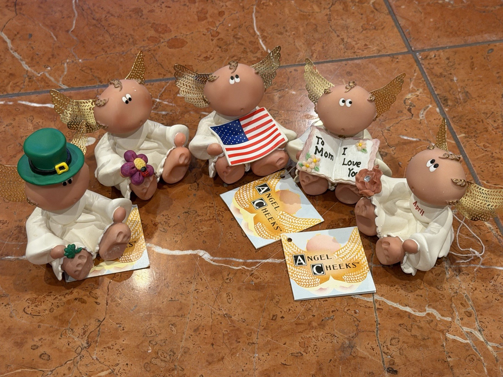 ANGEL CHEEKS RUSS APRIL USA FLAG KIRKS KRITTERS ST. PATRICK MOM LADYBUG LOT NEW