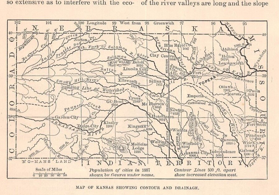 antique 1888 Wichita KS Topeka KS Leavenworth KS \ antique 1888 Wichita KS Topeka KS Leavenworth KS \