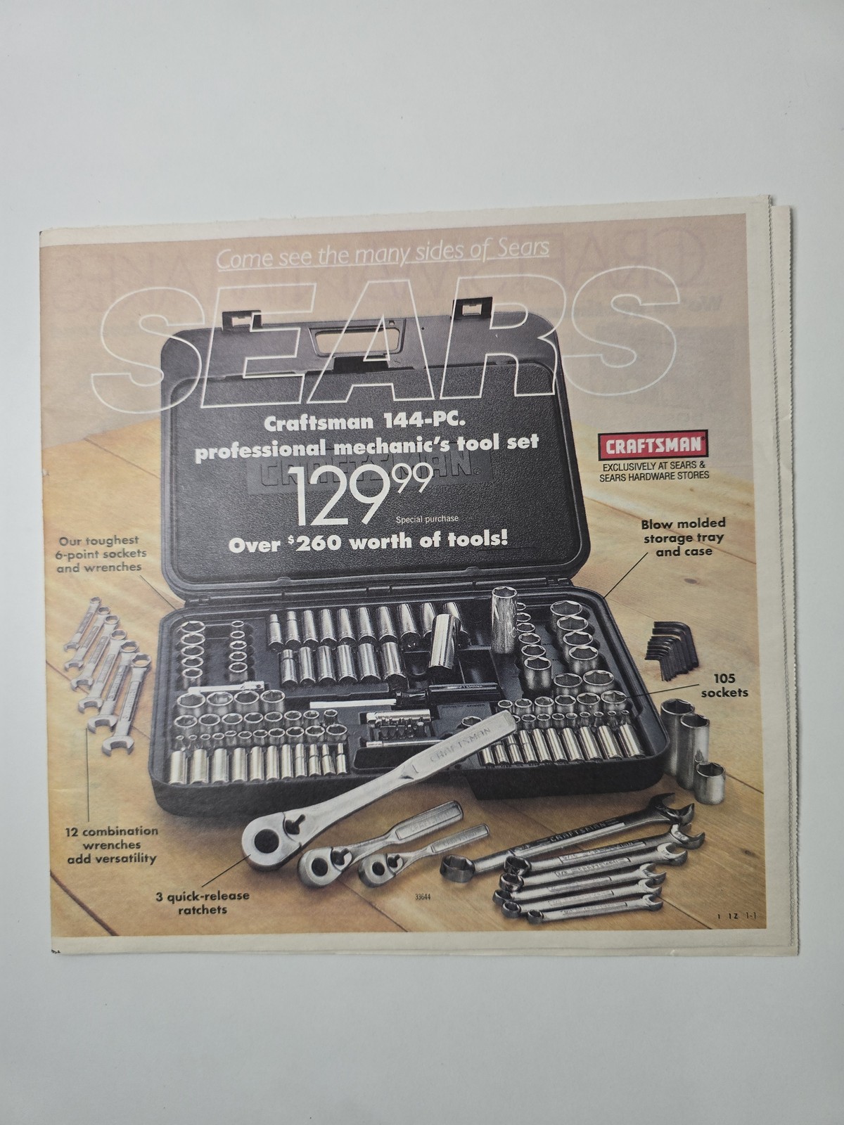 1997 Sears Circular Craftsman 144 Piece Tool Set Computers Kenmore 24 Pages