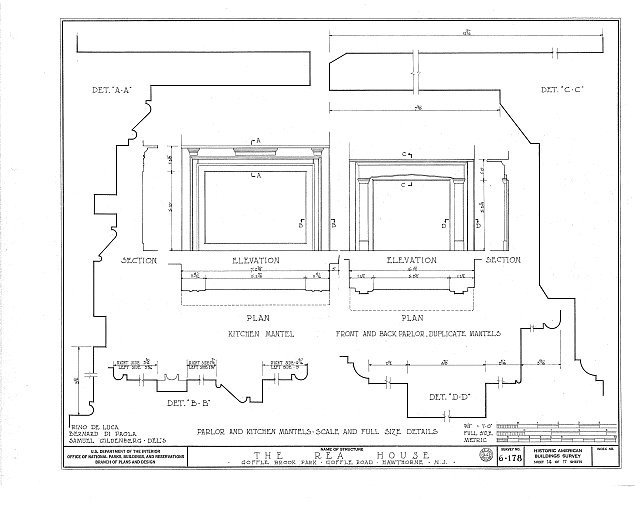 Photo:Hawthorne NJ John W Rea House 1900s Floor Plan Mantels Goffle Road