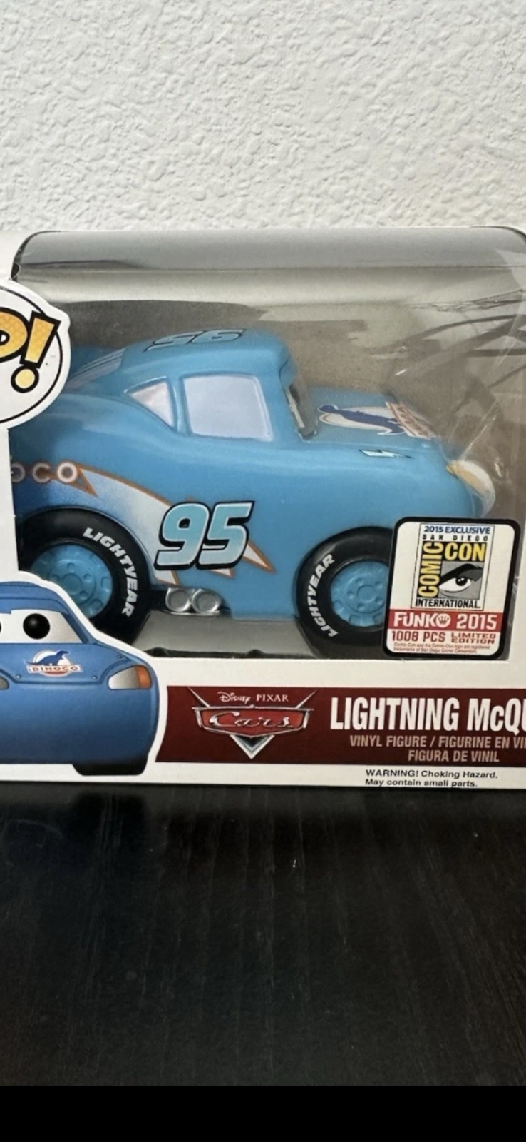 Funko Pop Lightning McQueen 128 Disney Pixar SDCC 2015 Rare Read Discription Funko Pop Lightning McQueen 128 Disney Pixar SDCC 2015 Rare Read Discription