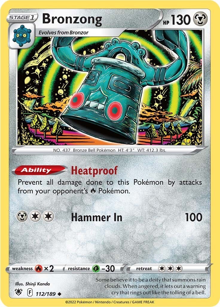 Bronzong : SWSH10 - 112/189 Near Mint