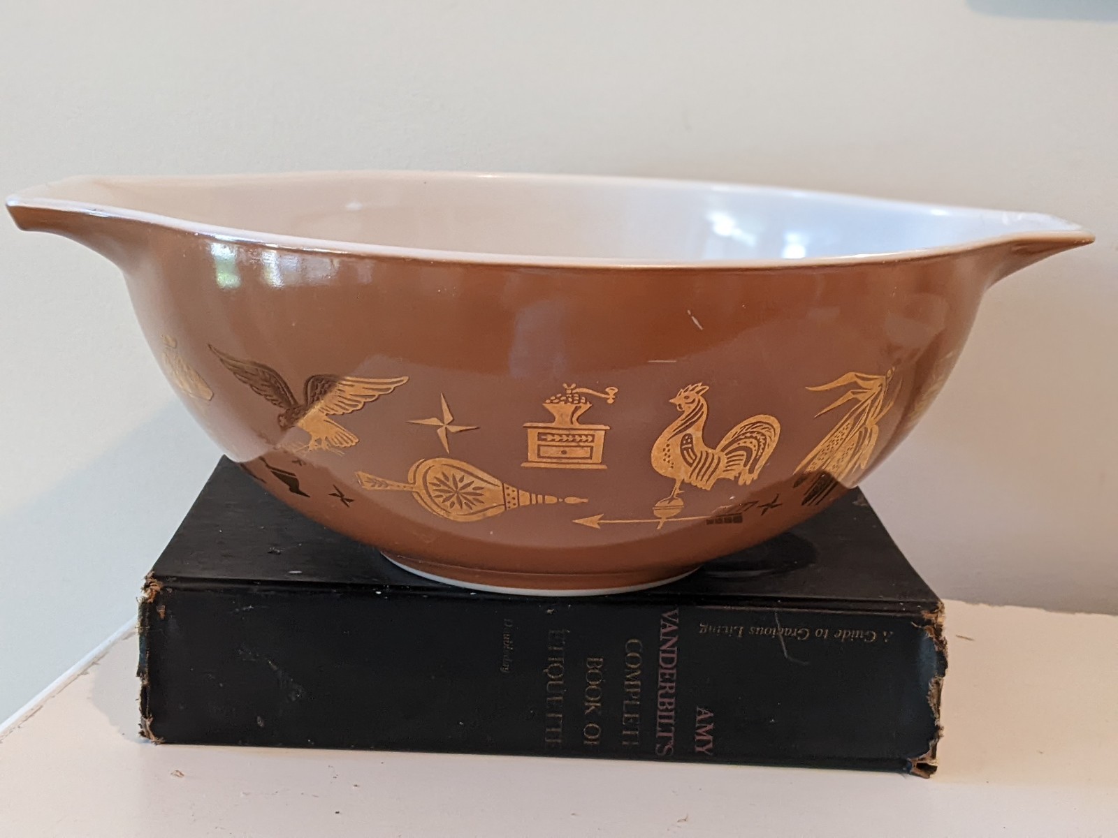 Vintage Pyrex Early American Cinderella Nesting Mixing Bowls 441 ,442,443,444 Vintage Pyrex Early American Cinderella Nesting Mixing Bowls 441 ,442,443,444