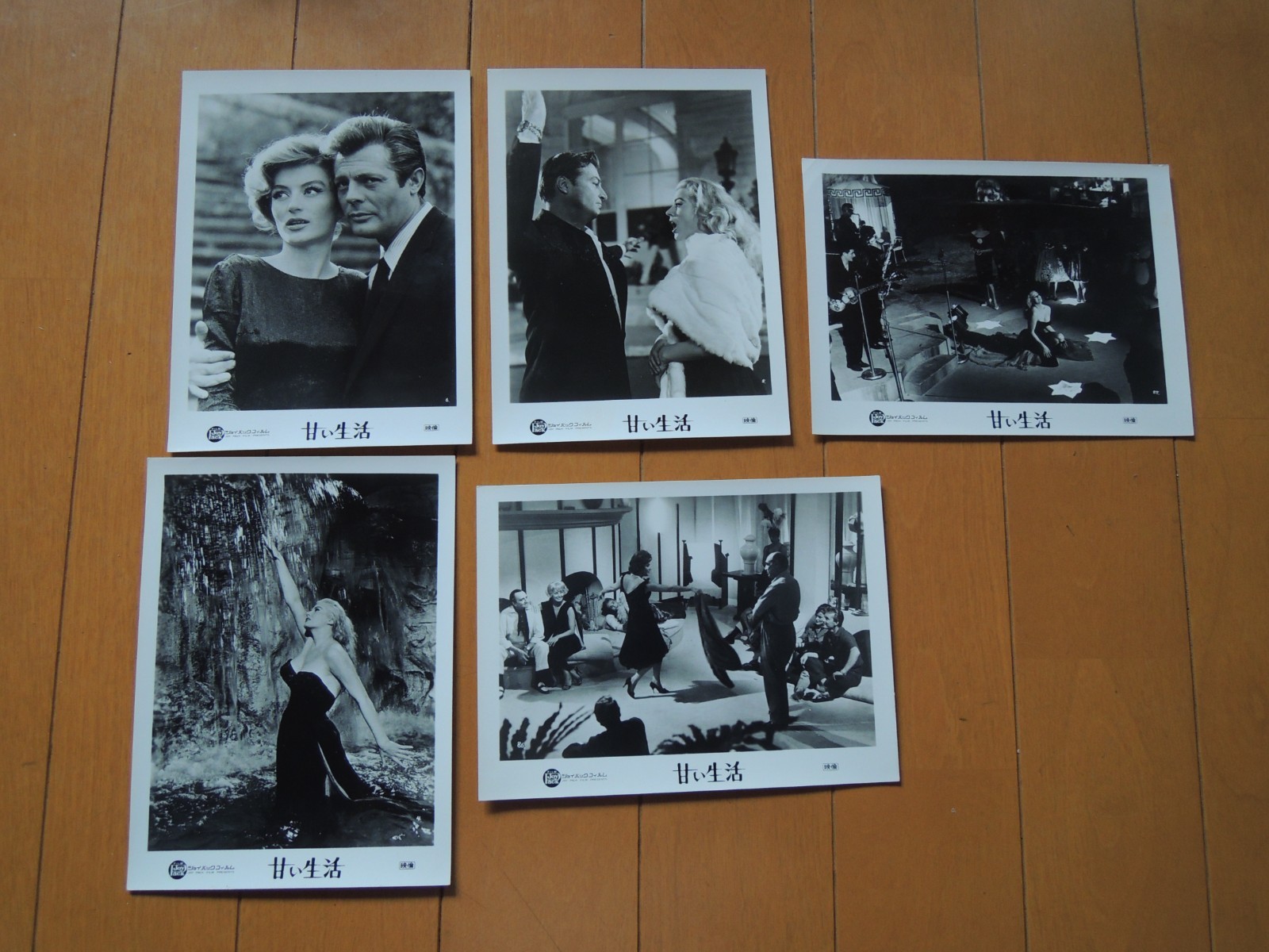 Federico Fellini LA DOLCE VITA Lobby card set movie japan rare 16.5x12.3cm