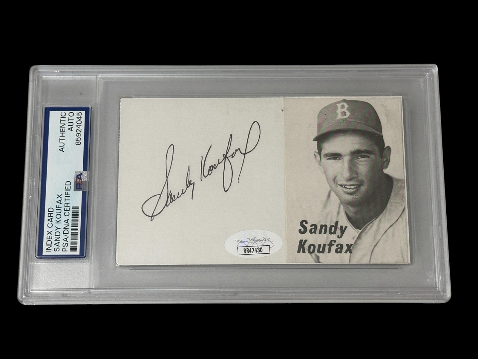 Sandy Koufax Brooklyn LA Dodgers HOF Signed Autograph Photo PSA DNA JSA Slab