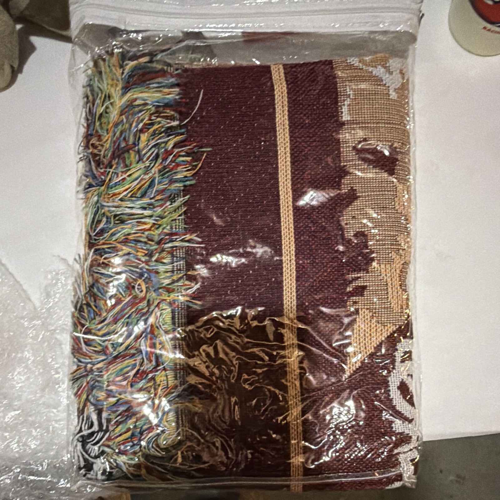 Disney Mickey Mouse Maroon Blanket 4 Parks Pattern