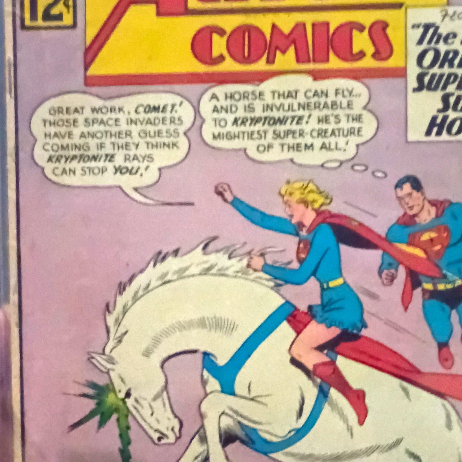 DC Action Comics #293 Comics Code Authority Superman Supergirl Comet