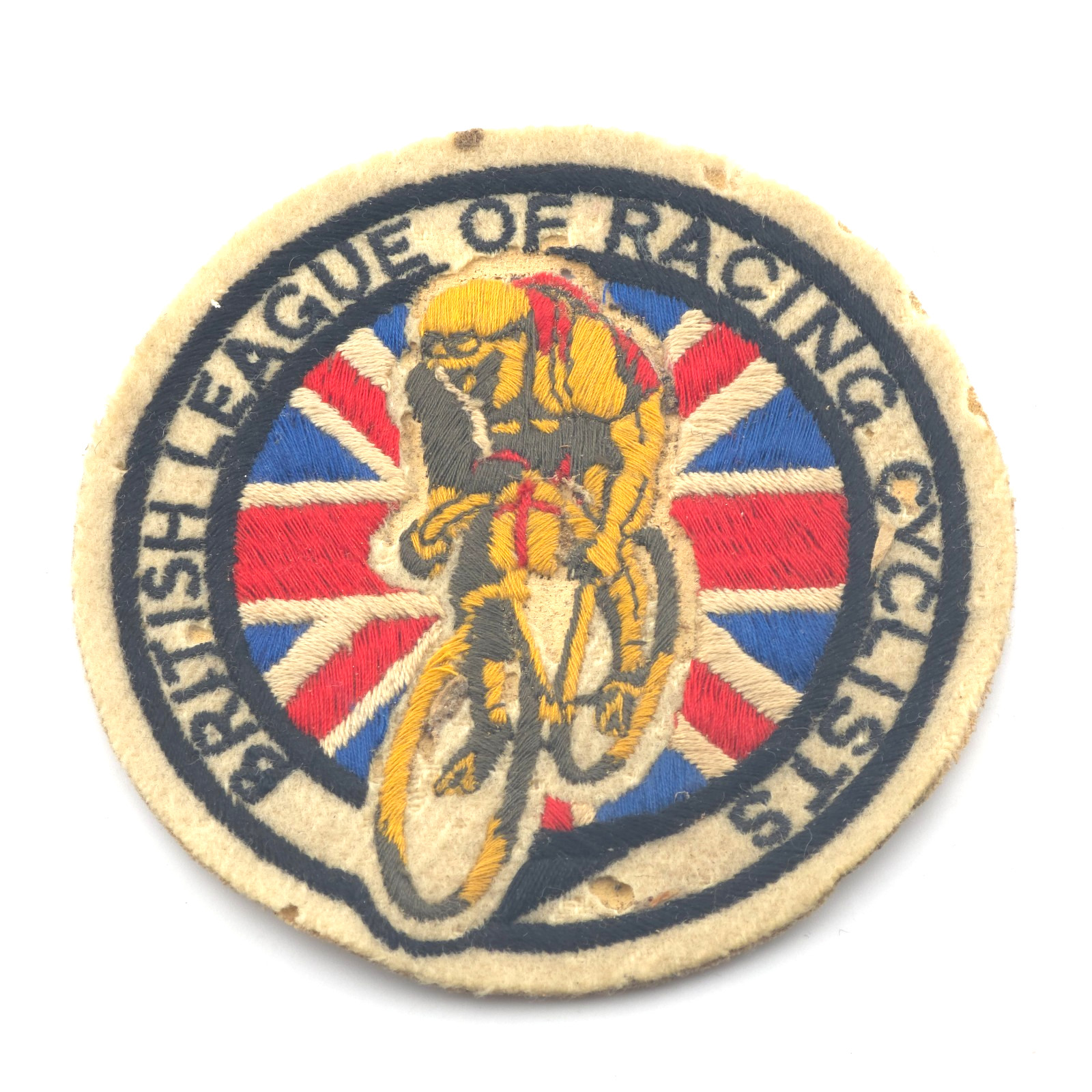 Vintage British League of Racing Cyclists Sew On Patch Cloth Badge 1950s BLRC