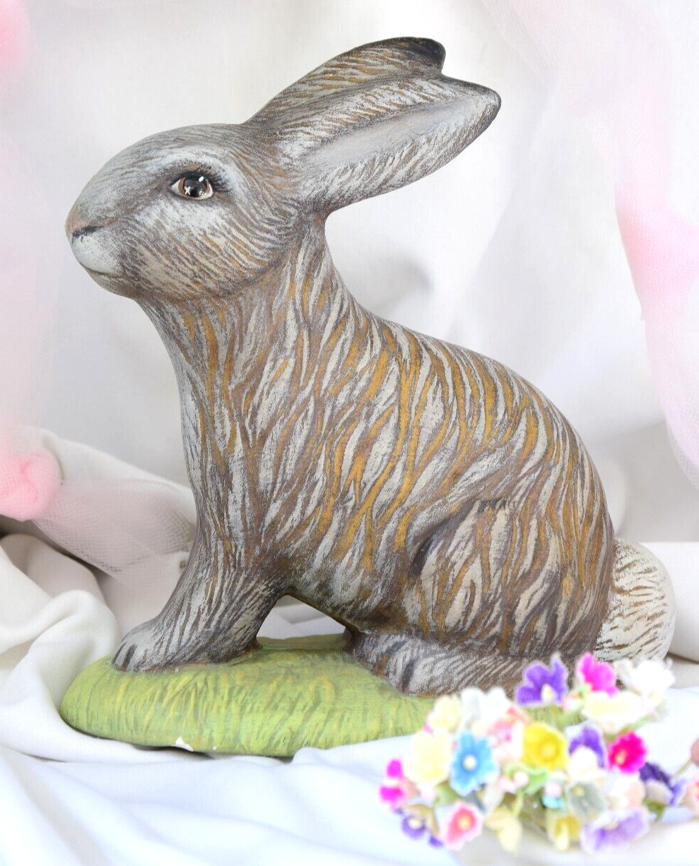 Silver Gray Ceramic Easter Bunny / Rabbit