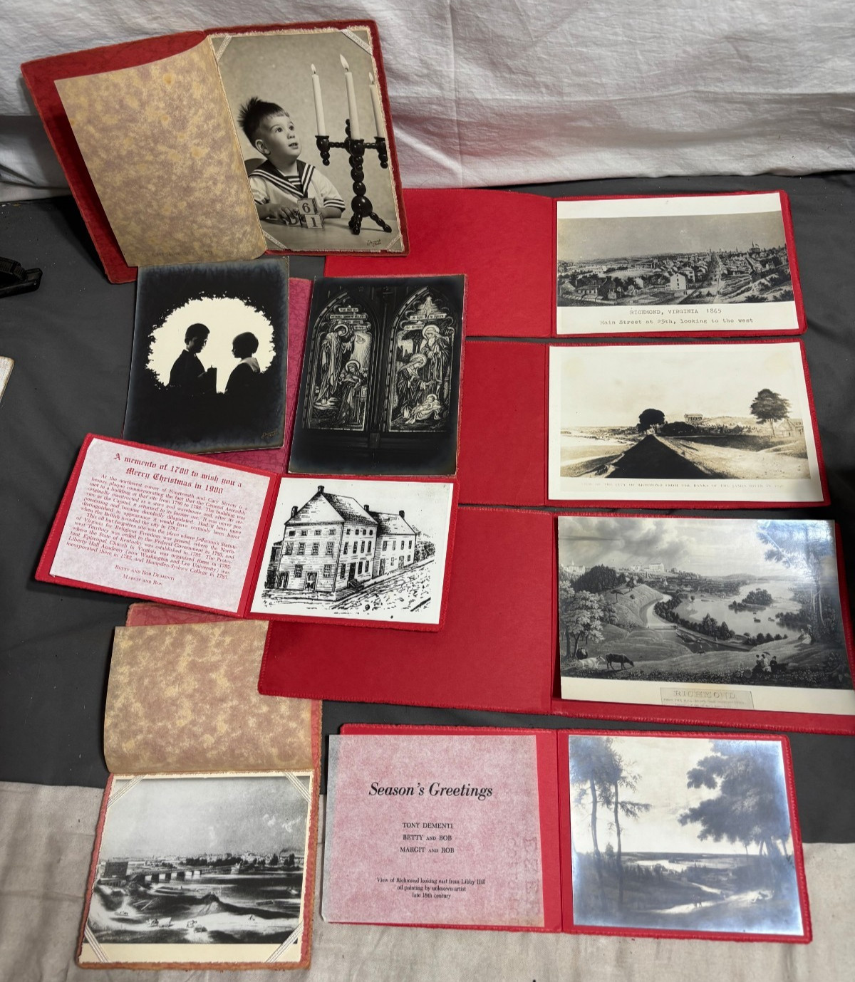 Vtg 1950s-1980s DEMENTI STUDIO Richmond VA Photo Christmas Card Ephemera Lot