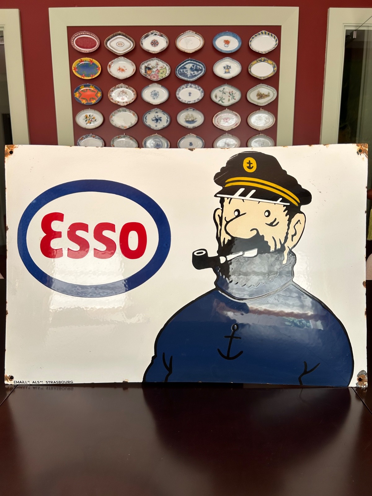 Vespa Tintin Captain Haddock plate