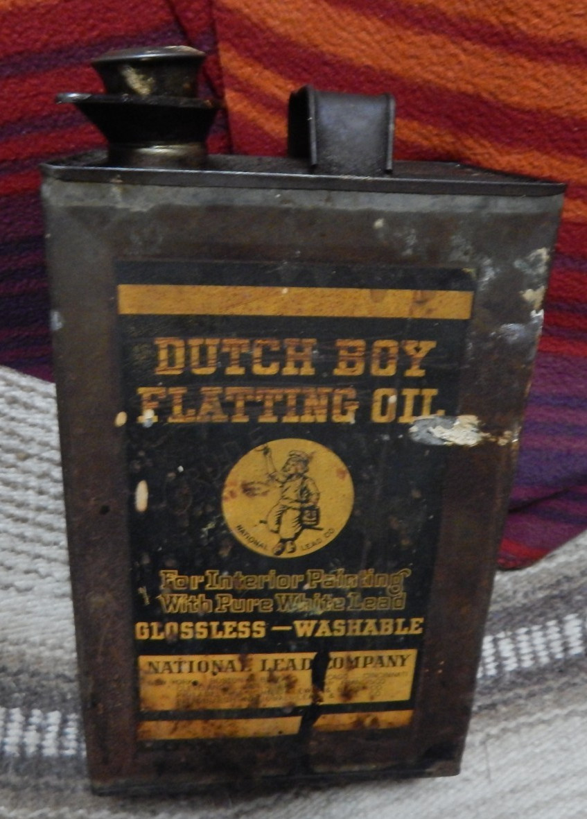 antique gallon tin -Dutch Boy Flatting Oil National Lead co Boston pic dutch boy antique gallon tin -Dutch Boy Flatting Oil National Lead co Boston pic dutch boy