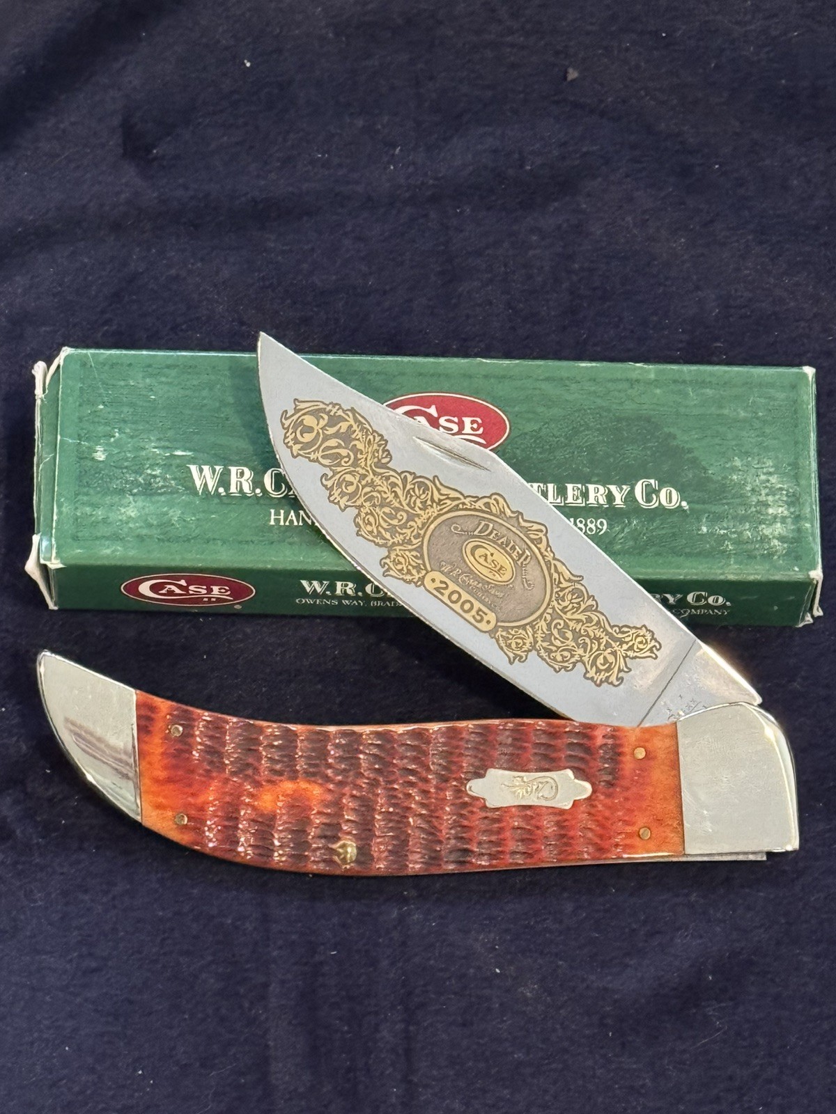 RARE 2005 Case XX Dealer Large Clasp Hunter Chestnut Bone 6172 Pocketknife π₯ RARE 2005 Case XX Dealer Large Clasp Hunter Chestnut Bone 6172 Pocketknife π₯