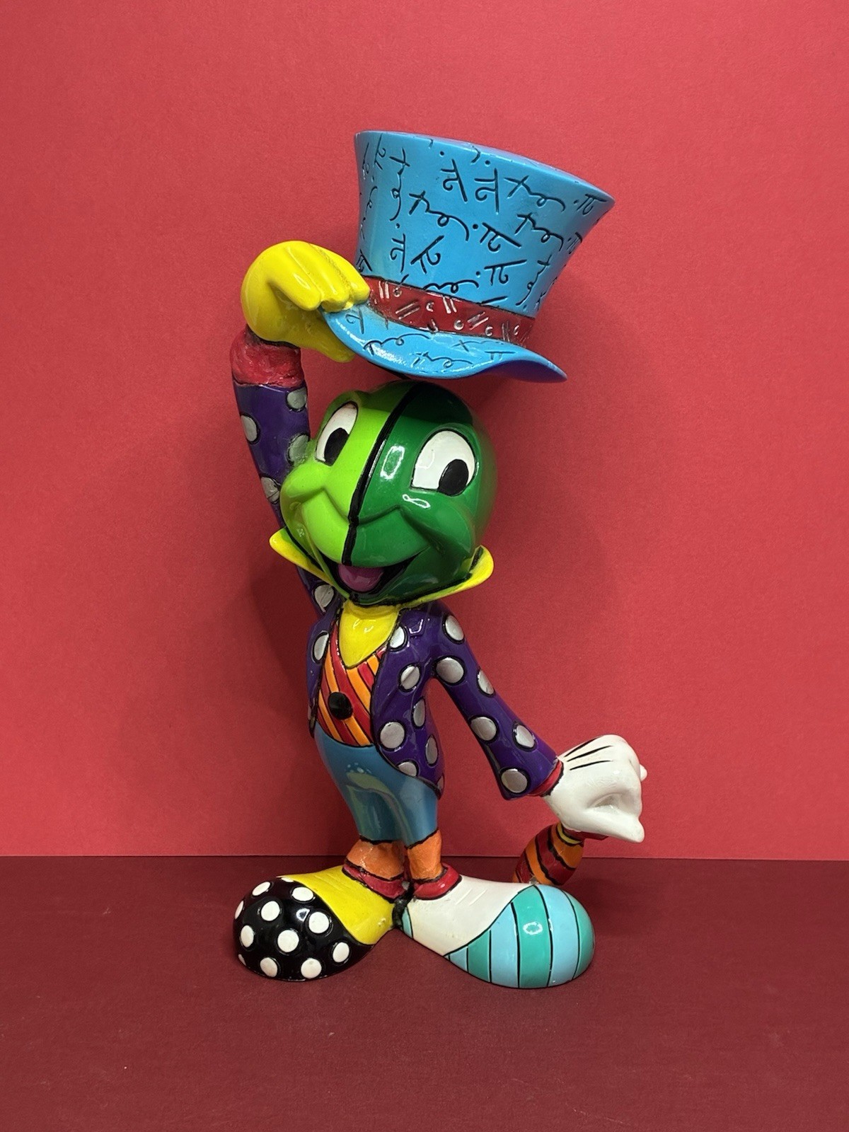 Disney ROMERO BRITTO Jiminy Cricket 7” Figurine (Read)