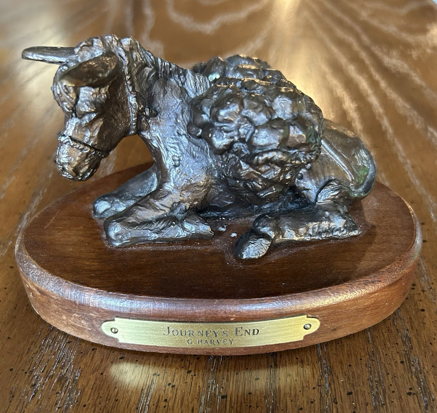 G. Harvey Journey\'s End Bronze Sculpture on Wood Base (257/1250)