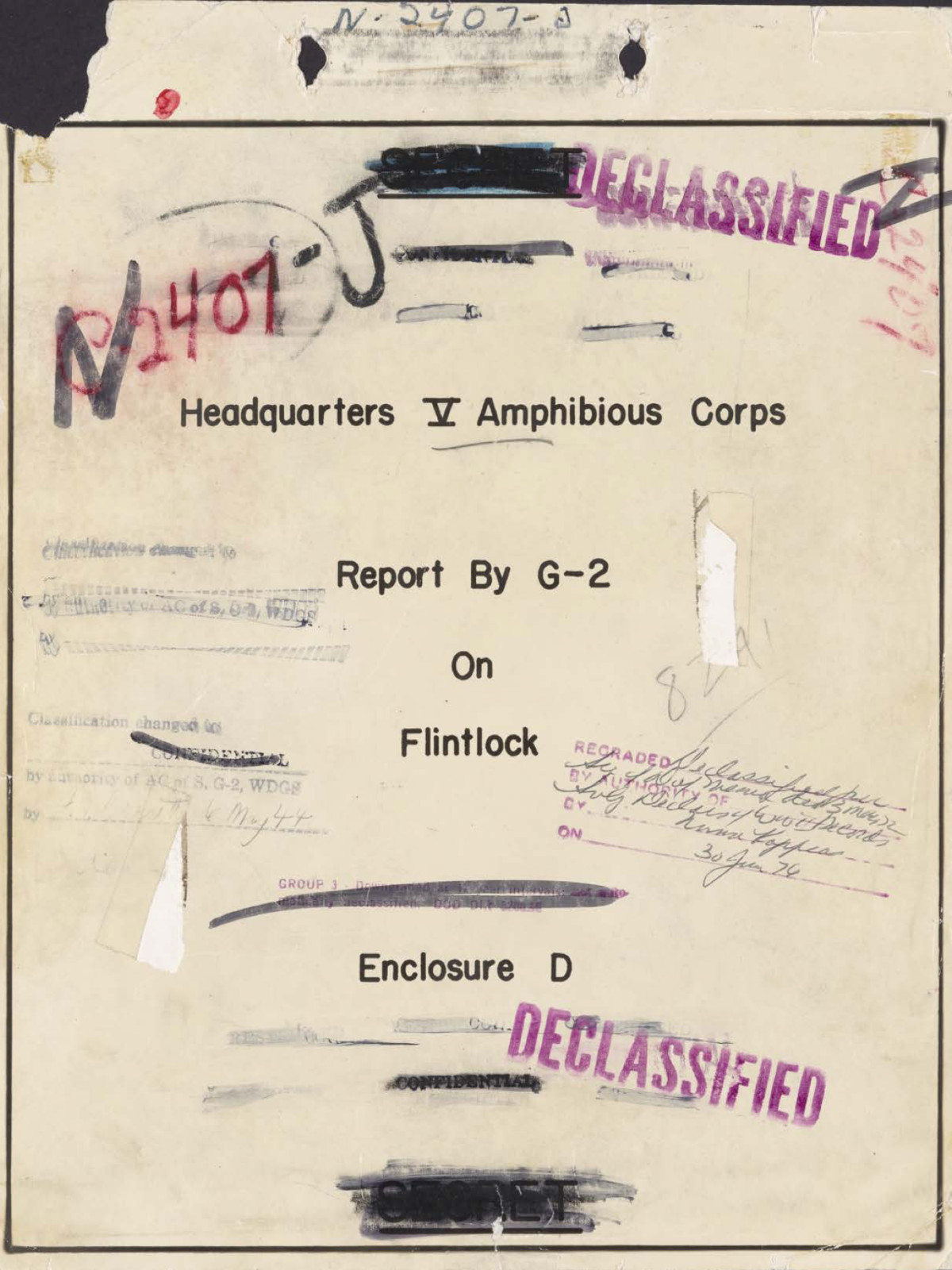 131 Page 1944 G-2 Report of Flintlock Operation Marshall Islands on Data CD