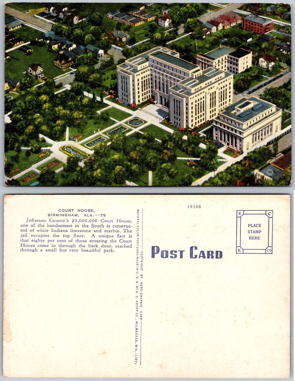 Jefferson County Court House Birmingham AL Postcard Jefferson County Court House Birmingham AL Postcard