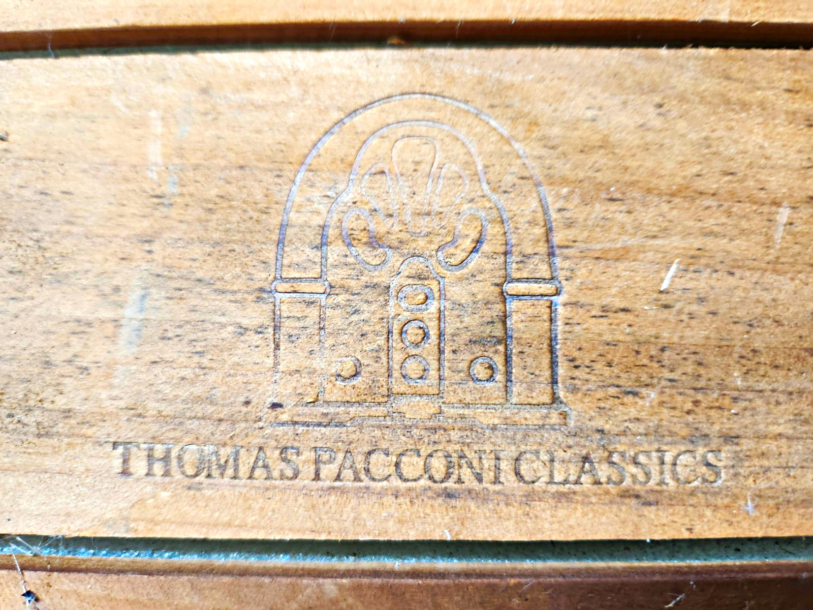 Thomas Pacconi Classics Santa Glass Christmas Ornament w/ Wooden Box 2007