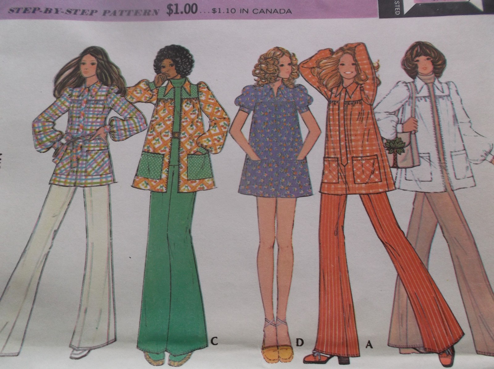 VTG UNCUT McCalls 3461 Misses Smock Pattern Sz 10 32.5 B Hippie Boho 1972 VFG