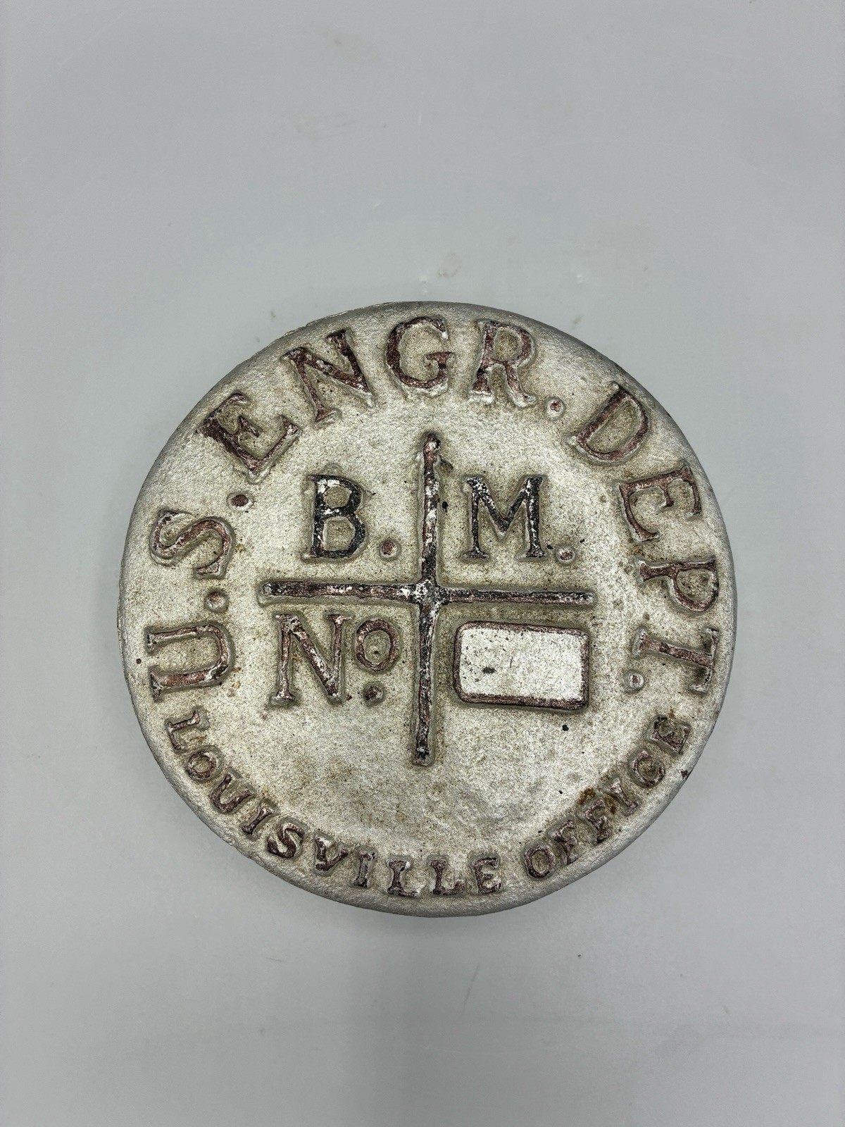 VTG U.S. Engineer Department (U.S. Army Corps of Engineers) survey benchmark cap
