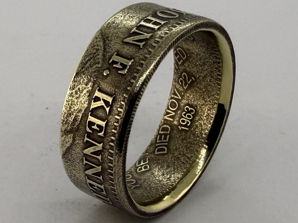 John F. Kennedy JFK Presidential Token Ring Size 10.5 Handmade