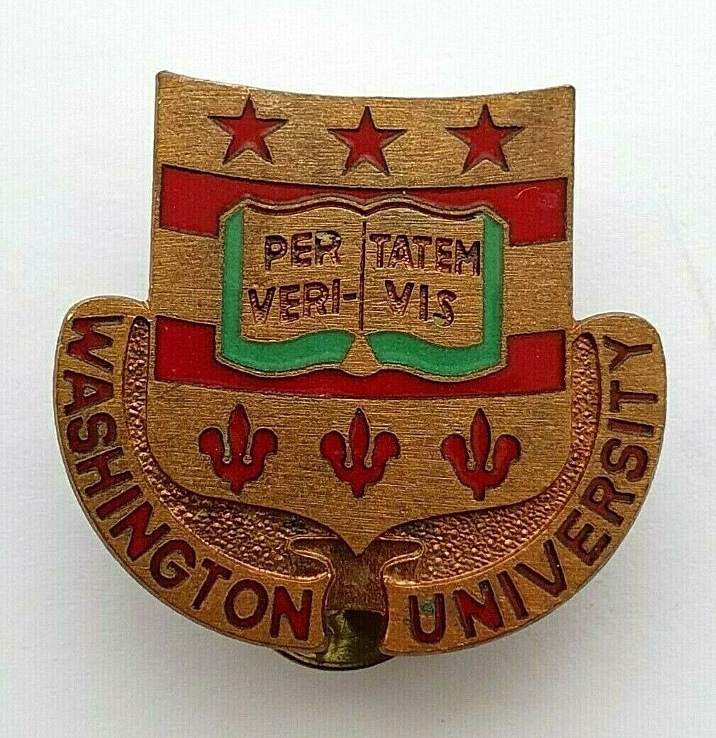 1950\'s Washington University Enamel Pin Badge U.S.A - Vintage N.S Meyer - Pin