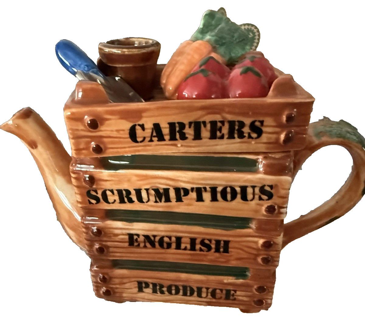 TONY CARDEW Teapot GARDENERS TRAY NEW