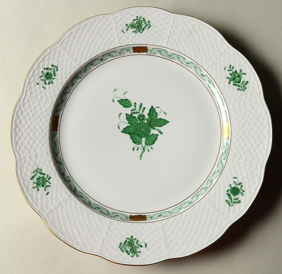 Herend Chinese Bouquet Green  Service Plate  6549977