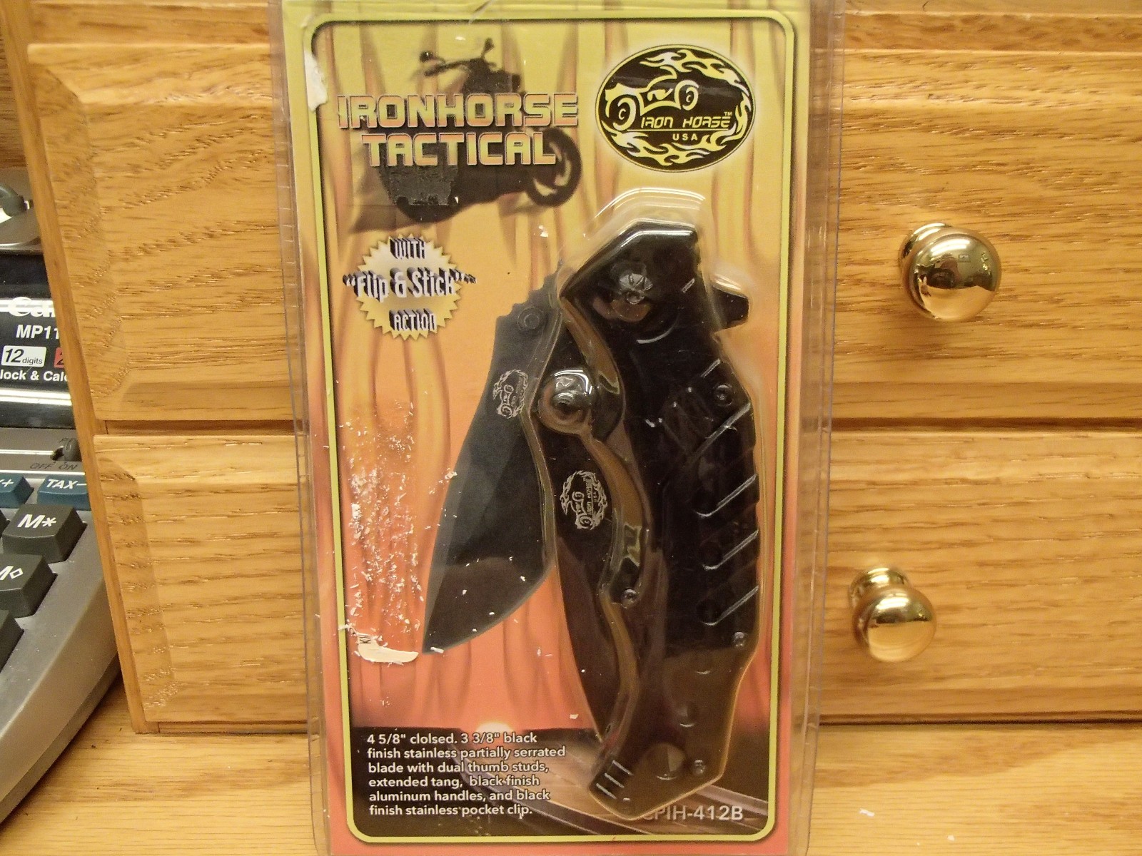 Frost Cutlery Ironhorse Tactical Linerlock Black Knife CPIH-412B Frost Cutlery Ironhorse Tactical Linerlock Black Knife CPIH-412B