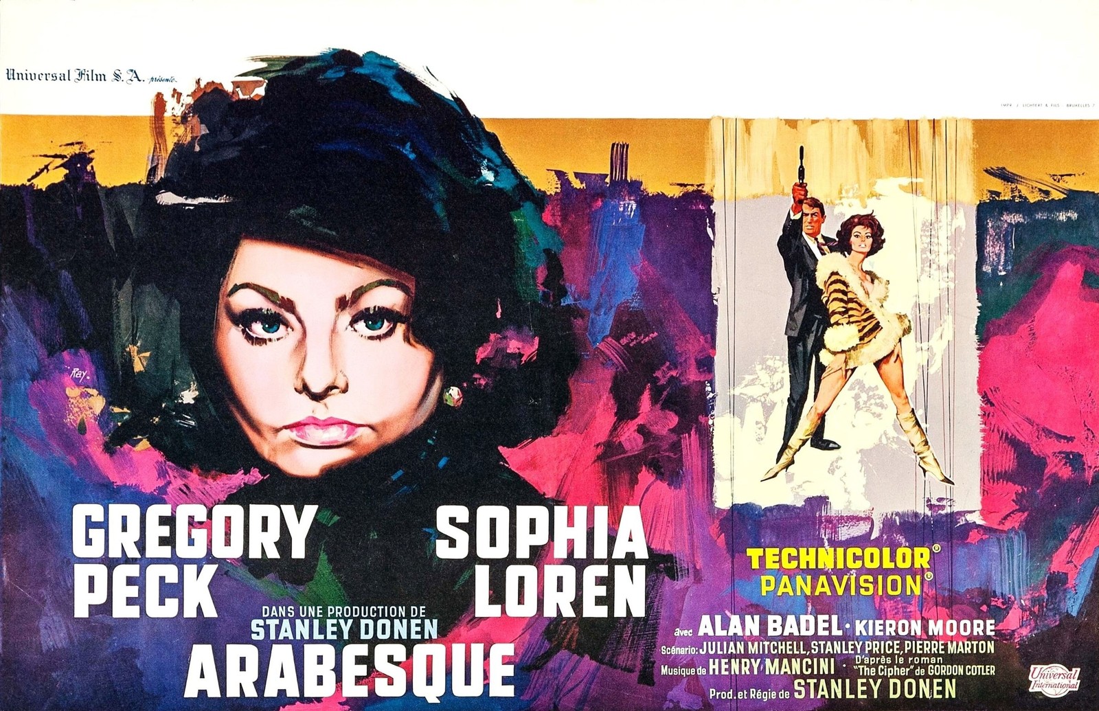 Arabesque 1966 Vintage Movie Poster Print Wall Art Home Decor Film
