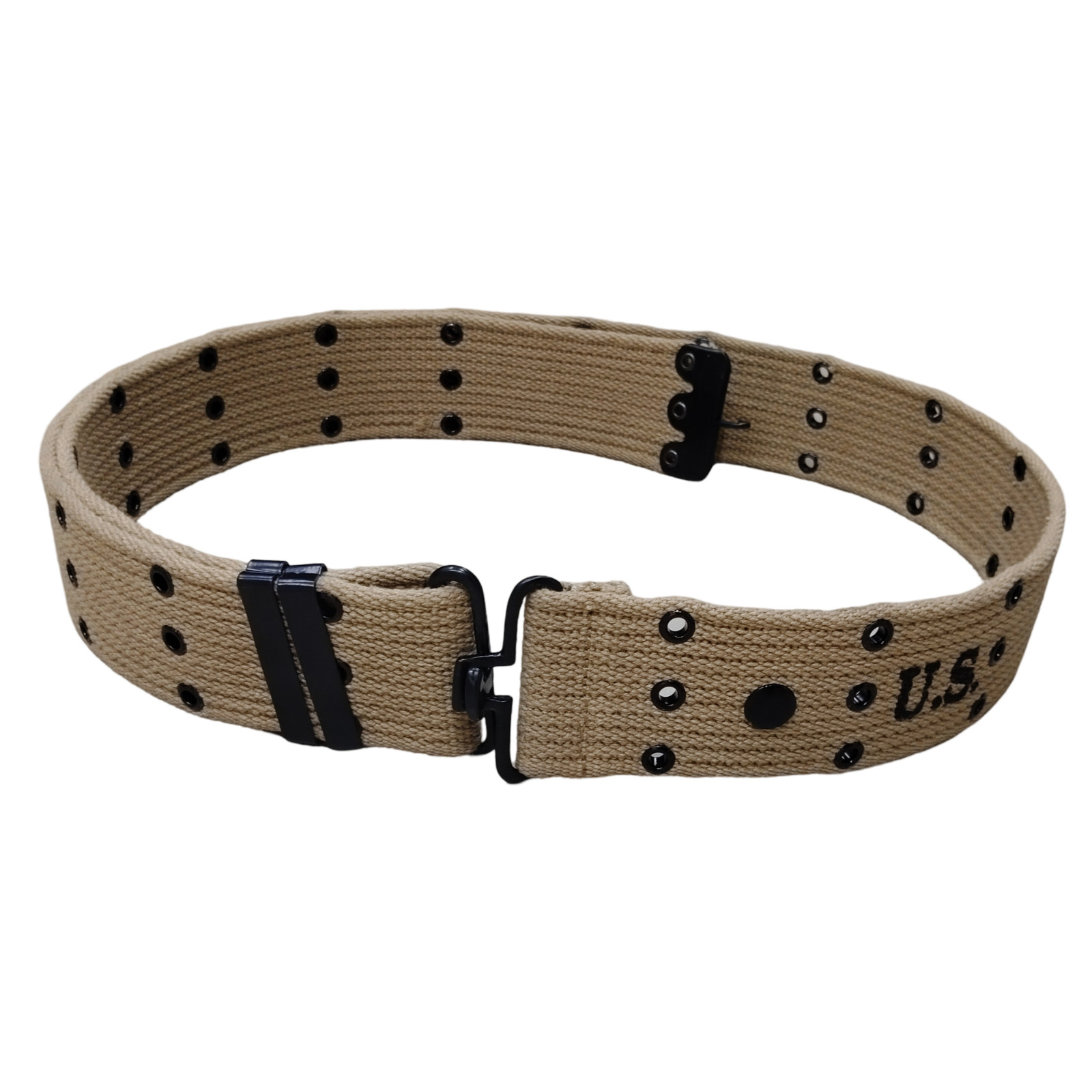 Original Reproduction WWII M1936 Webbing Canvas Pistol Belt Khaki Marked U.S Original Reproduction WWII M1936 Webbing Canvas Pistol Belt Khaki Marked U.S
