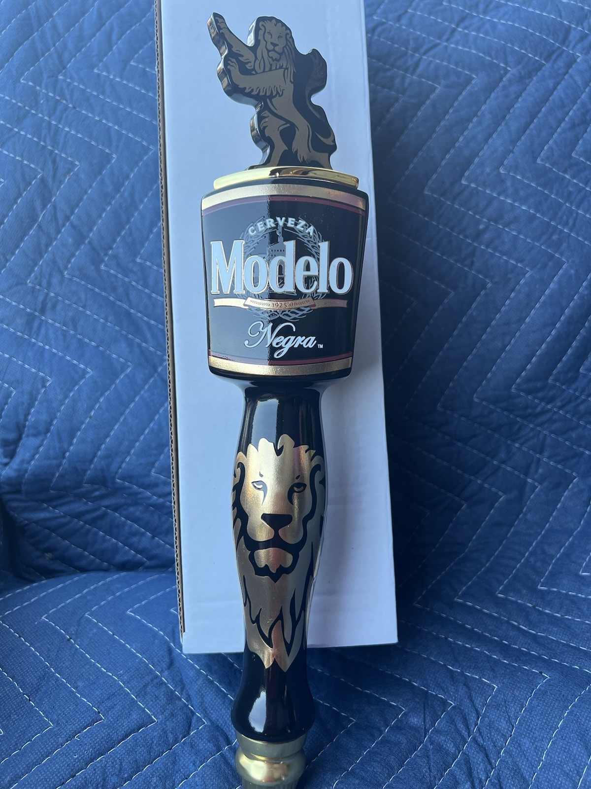 Negra Modelo Cerveza Lion Topper Beer Tap Handle 13.5” Tall - Brand New In Box